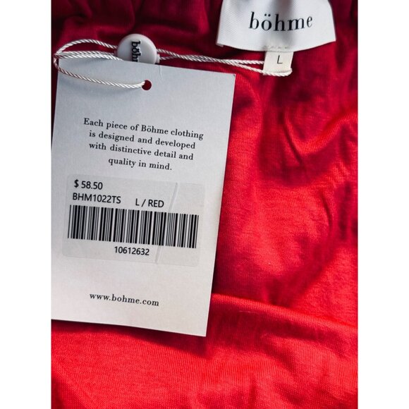 NWT Böhme Womens Quilted Red Skirt With Side Zippers Size Large - Picture 3 of 8